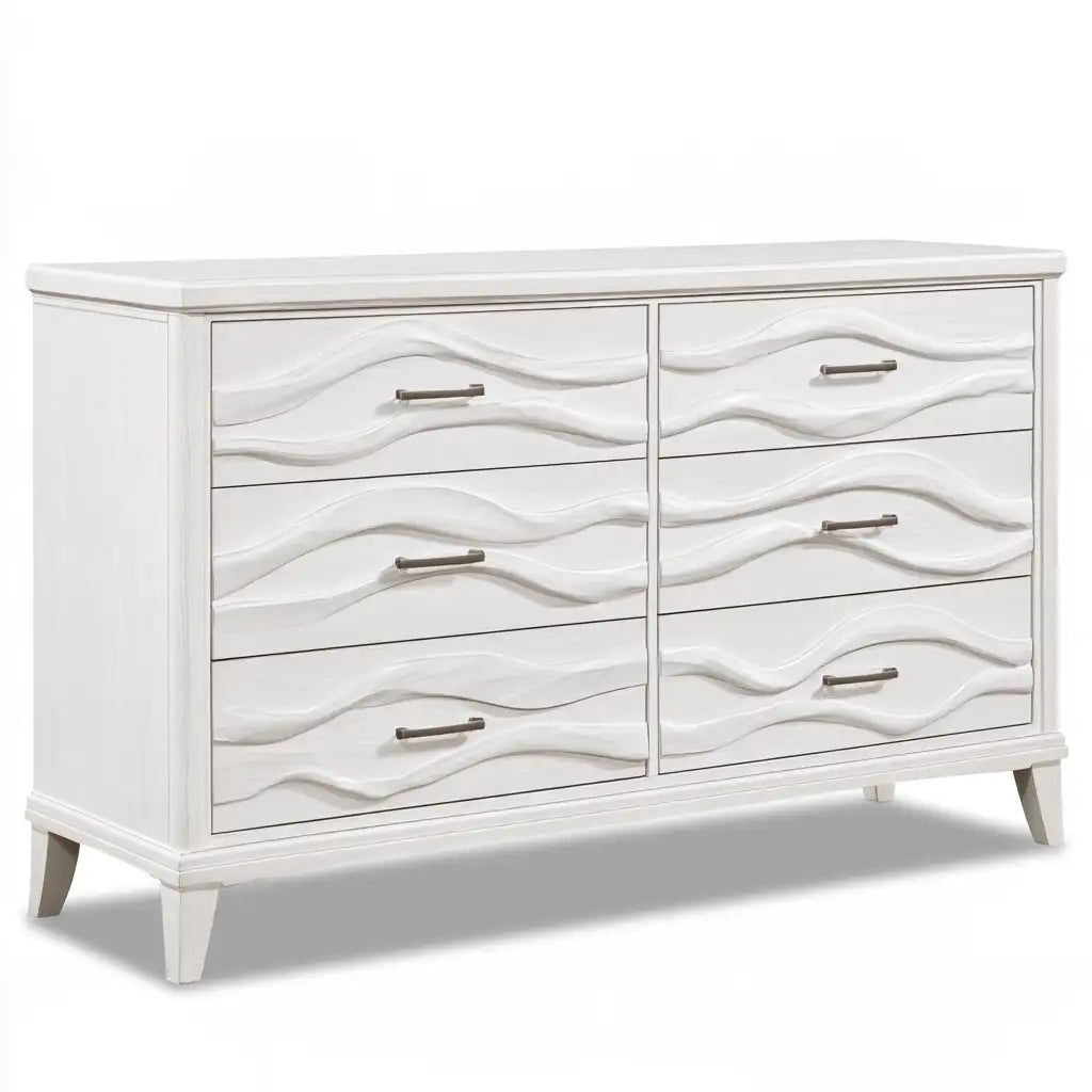 Cassettiera dal design essenziale, bianco, per la casa