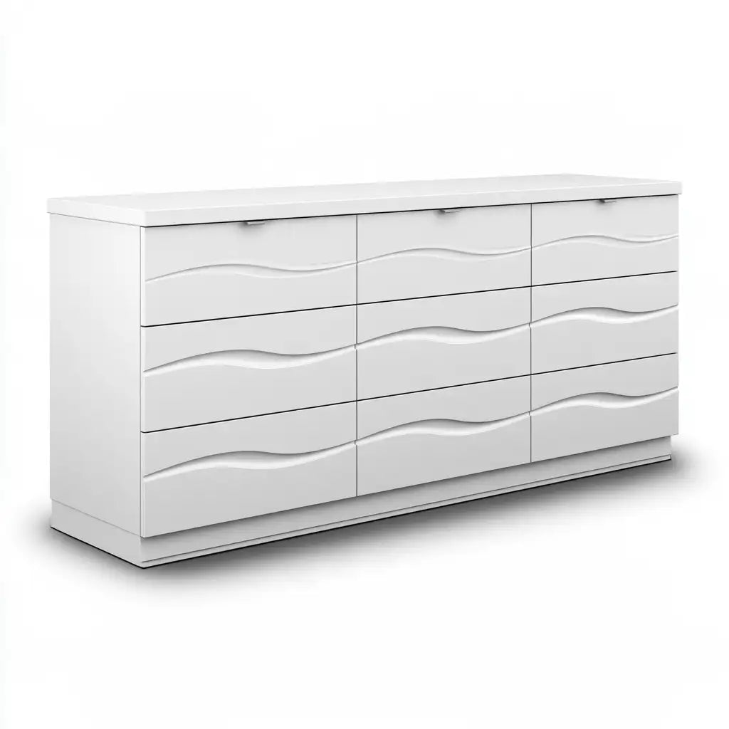 Cassettiera dalla forma compatta, bianco, per la casa