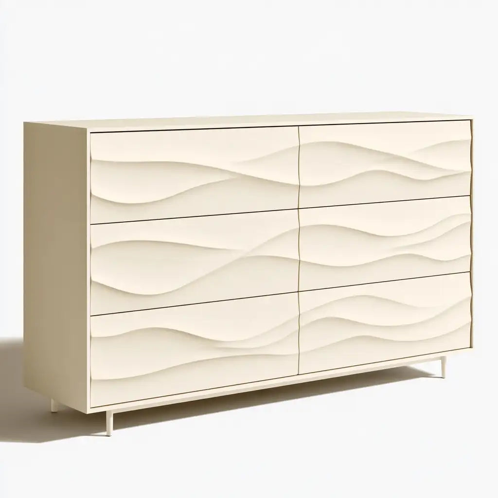 Cassettiera dalle linee moderne, bianco, per la casa