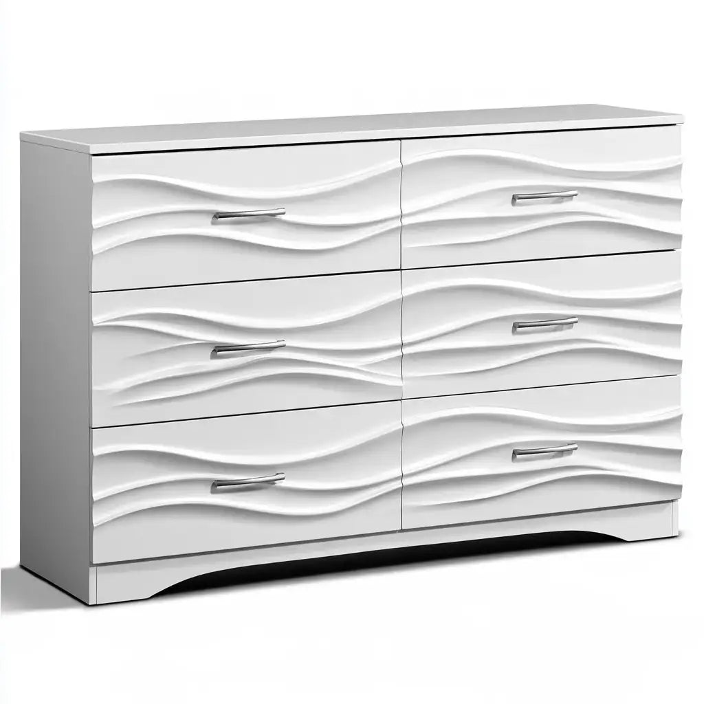 Cassettiera dal design essenziale, bianco, per la casa