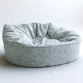 Pouf a sacco dal design essenziale, grigio, per la casa