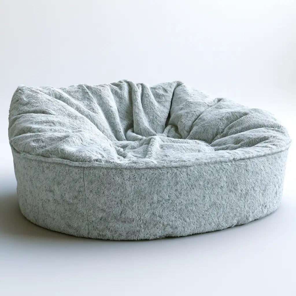 Pouf a sacco dal design essenziale, grigio, per la casa