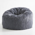 Pouf a sacco dal profilo contemporaneo, grigio, per la casa