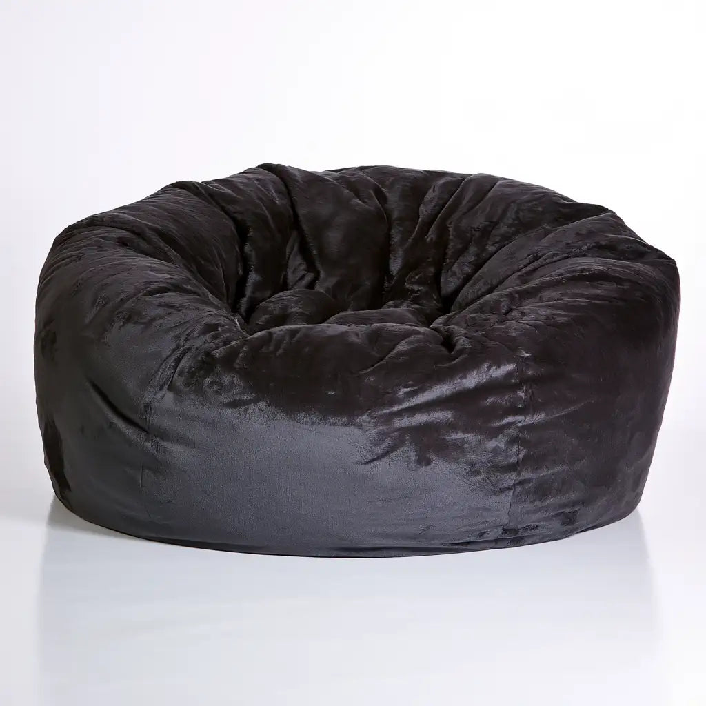 Pouf a sacco dal design essenziale, grigio, per la casa